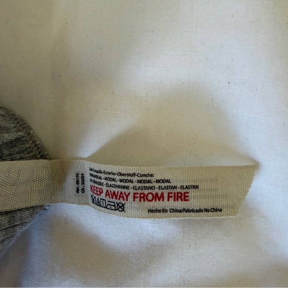 Free People The Essential Heather Grey Ruffled Lounge Shorts. Size Medium - Picture 7 of 7